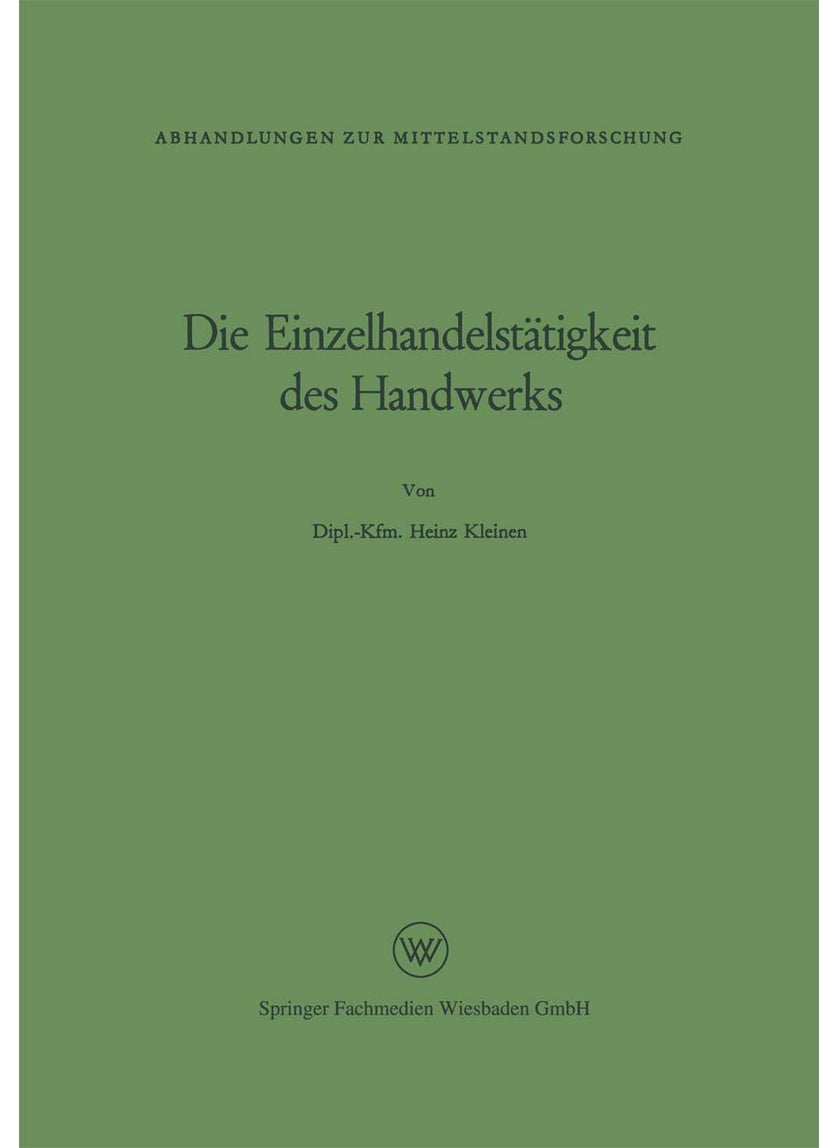 Die Einzelhandelstätigkeit des Handwerks 