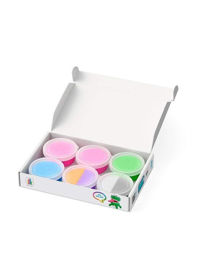 HEY CLAY DIY  Aliens: Burger, Trio, Scorpio Plastic Creative Modelling Air-Dry Clay For Kids 6 Cans - Image 3