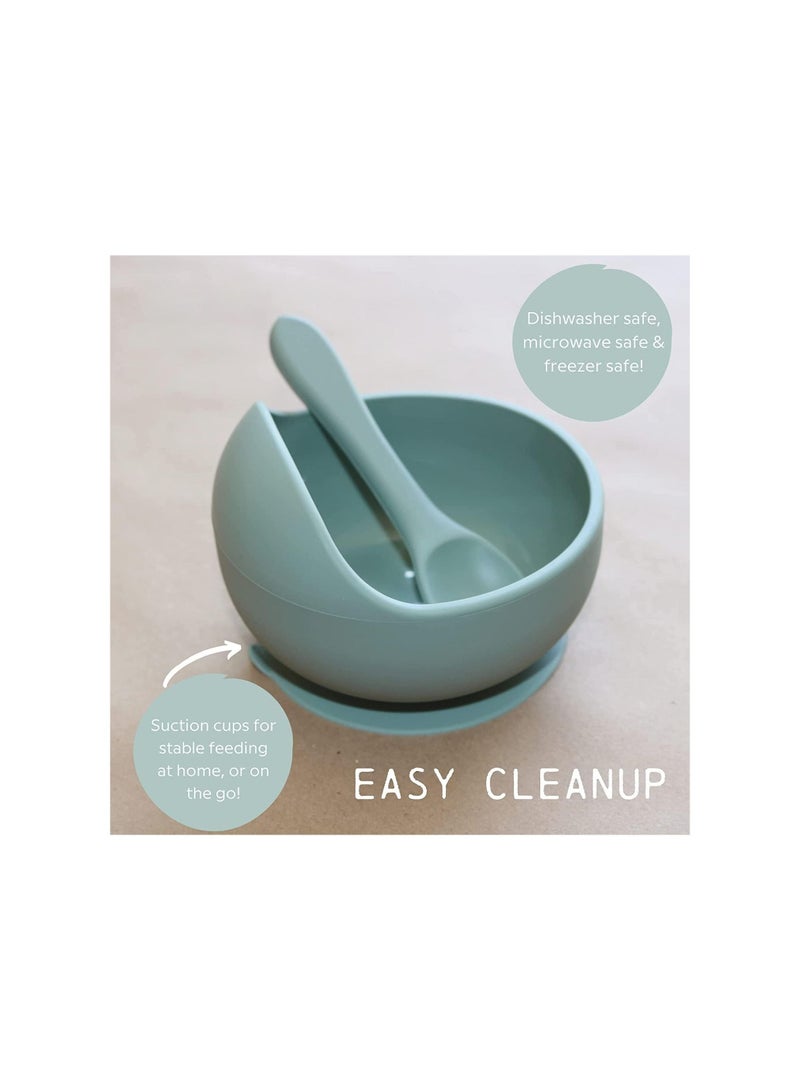 Dubkart Baby Feeding Set, 7 Piece Silicone Set for Self Feeding, Learning & Fine Motor Skills Soft, Easy to Grip, Bib, Bowl, Plate, Mini Utensils, Spoon & Cup - Image 5