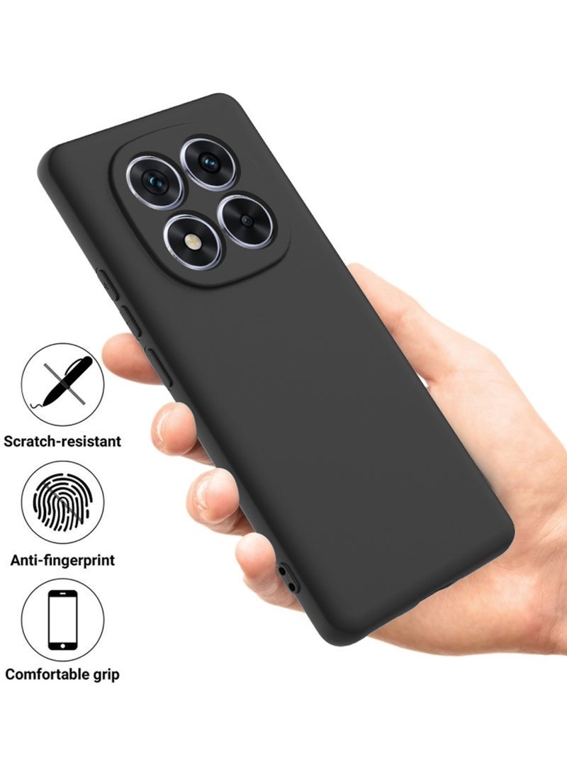 MUNTAQI Xiaomi Redmi Note 14 Pro 4G 2025 Premium Soft Liquid Silicone Case Cover – Black, Slim, Shockproof, Non-Slip Grip, Durable Protection for Xiaomi Redmi Note 14 Pro - Image 2