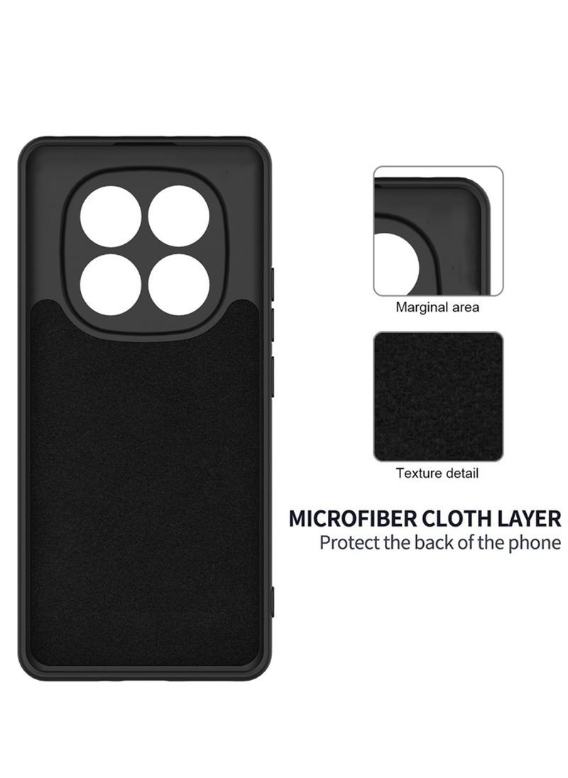 MUNTAQI Xiaomi Redmi Note 14 Pro 4G 2025 Premium Soft Liquid Silicone Case Cover – Black, Slim, Shockproof, Non-Slip Grip, Durable Protection for Xiaomi Redmi Note 14 Pro - Image 5