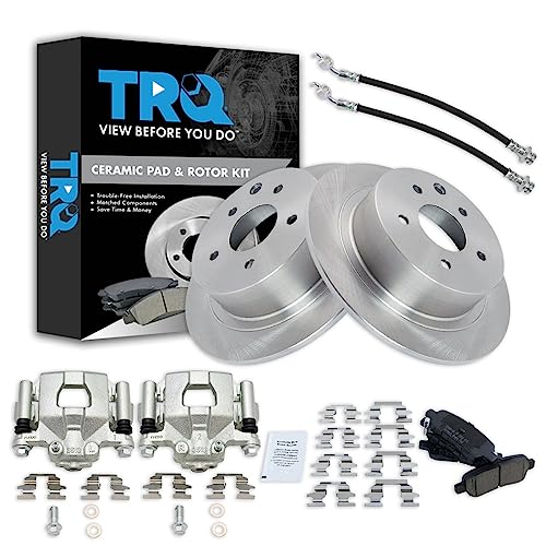 TRQ Rear Brake Pad & Rotor Kit Ceramic Compatible with 2013 Nissan Altima - Image 1