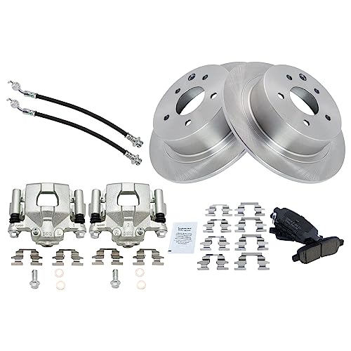 TRQ Rear Brake Pad & Rotor Kit Ceramic Compatible with 2013 Nissan Altima - Image 2