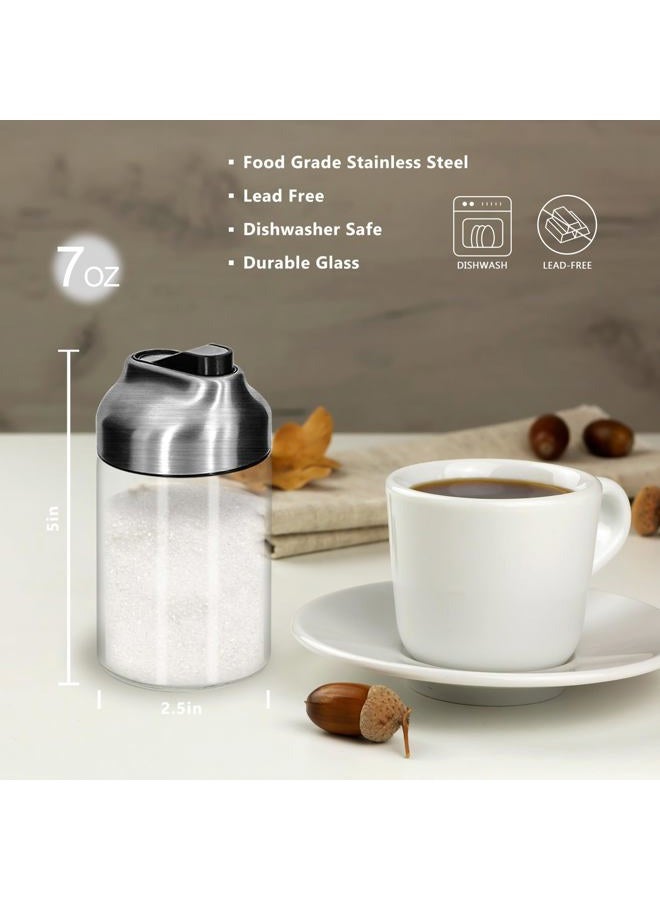 Aelga Glass Sugar Dispenser with Pour Spout, Weighted Pourer, for Coffee,Tea and Baking - Image 3