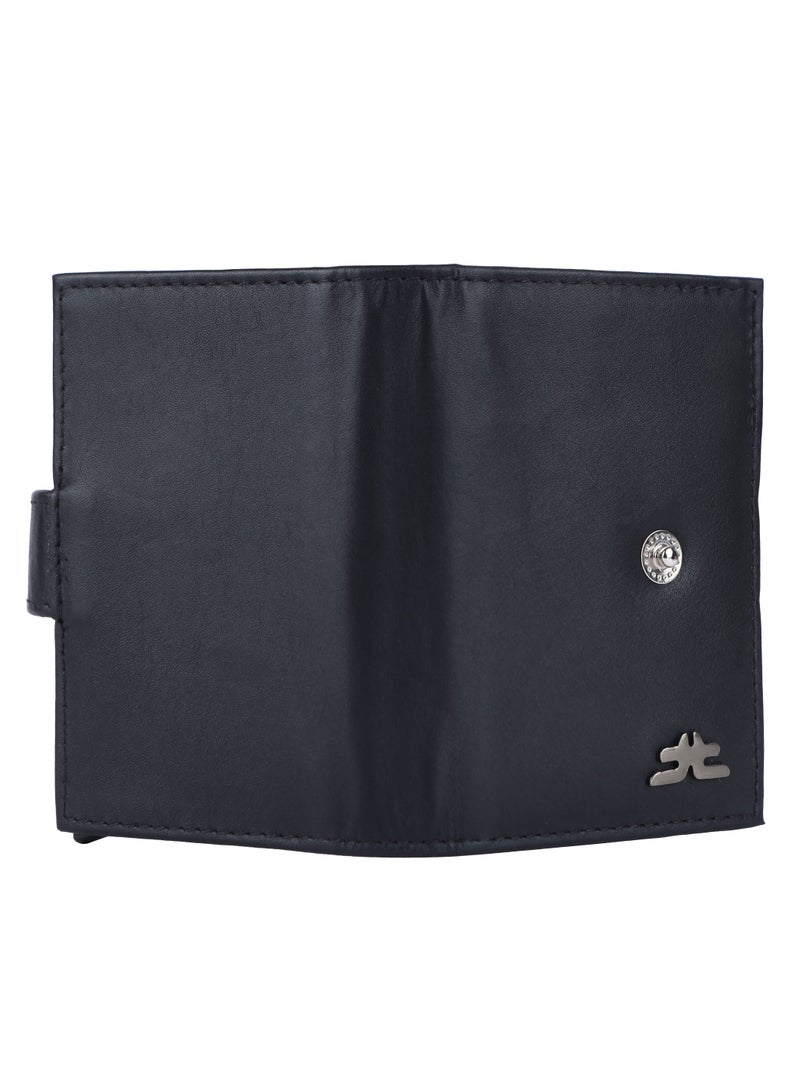 LAVERI LEATHER Laveri Genuine Leather Designer Card Holder Wallet With RFID Protection Black  - Image 4