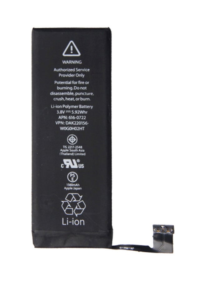 JAJEEK 1560mAh Replacement Battery For Apple iPhone 5s – High-Efficiency Rechargeable Internal Lithium-Ion Battery Cell – Improve Battery Health, Extend Phone Life, Restore Power Capacity – Compatible With iPhone 5s A1453 A1533 Models – Safe, Durable – Black - Image 1