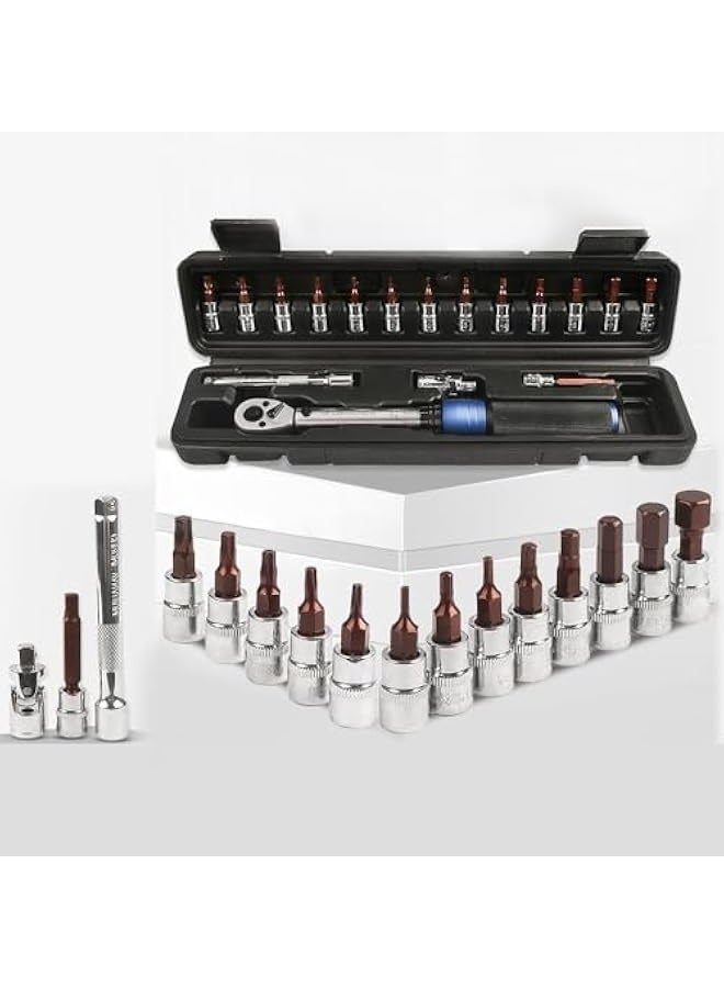 Adjustable Torque Wrench Set 1/4Inch 3/8Inch Drive Spanner Kit 5-30N.m 10-60N.m Hand Tool Bicycle Motorbike Car Repag Accessory - Image 3