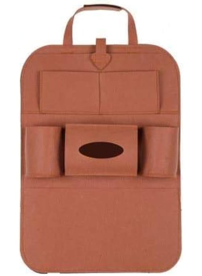 Generic Multi-Function Car Seat Storage Organizer - Brown