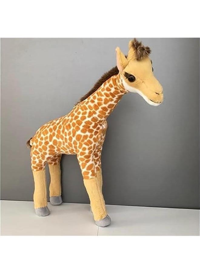 Cute Lifelike Giraffe Plush Toy Stuffed Soft Giraffes Pillow Real Life Wild Animals Soft Doll Birthday Gift for Kids  - Image 1