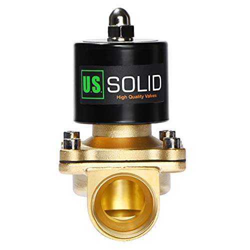 U.S. Solid 1" Brass Electric Solenoid Valve 24VAC Normally Closed VITON Air Non-potable Water Fuel - Image 2