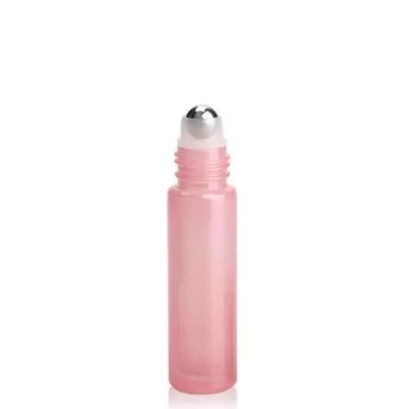 Devinez Devinez Multipurpose Pink Frost Color Roll On Glass Bottle with steel Ball 10 ml with Golden Cap Pack of 6 for Beauty Essential Oils Blends Skin Care Travel Toners Cosmetic DIY - Image 2