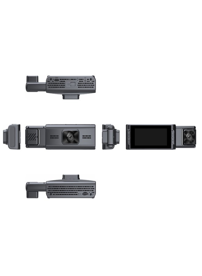 3 Cameras Dash Cam Parking Monitoring Clear Car Rearview Mirror Car Video Recording Camcorder Wide Angle Car Camera Recorder WIFI Interconnection Auto Safety Driving Recorder - Image 3