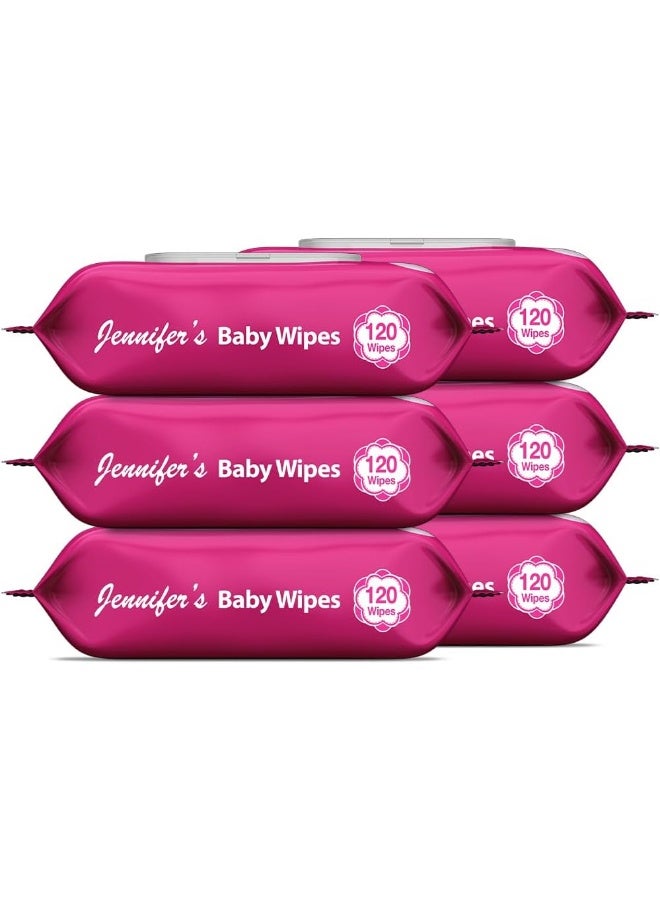 Jennifer's Baby Wipes 120's (Pack of 5 + 1 Free) - Image 1