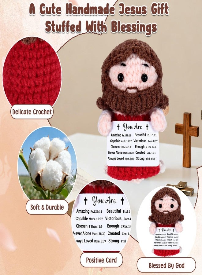NUBARKO Jesus Crochet First Communion Gifts for Girls Boys Teens Women Men Baptism Confirmation Gifts for Girls Boys Women Men Adults Jesus Crochet Religious Christian Birthday Gift for Woman Faith - Image 2