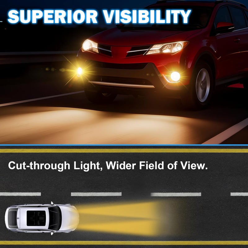 Boxlight Fog Lights for 2013-2015 Toyota RAV4 with H16 19W Halogen Bulb & Wiring Kit - Image 2
