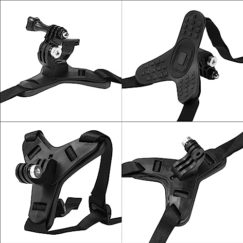 Lupholue Motorcycle Helmet Chin Strap Mount Compatible with GoPro Hero 13, 12, 11, 10, 9, 8, 7, (2018), 6, Hero Black, Insta 360, Session, Xiaomi Yi, SJCAM （Black） - Image 4