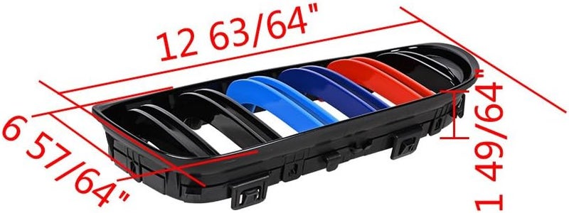 Astra Depot شبكة كلى مزدوجة خط ملوّن أسود لامع من أسترا ديبوت لسيارات بي إم دبليو E90 E91 323i 325i 328i 330i 335i 4DR من 2009-2011 - Image 4
