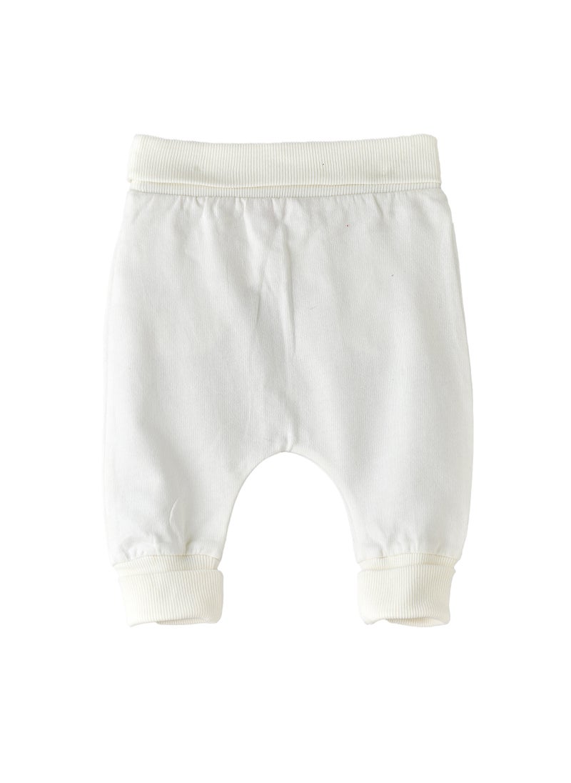 Jelliene - Baby White Cotton Pants - Image 1