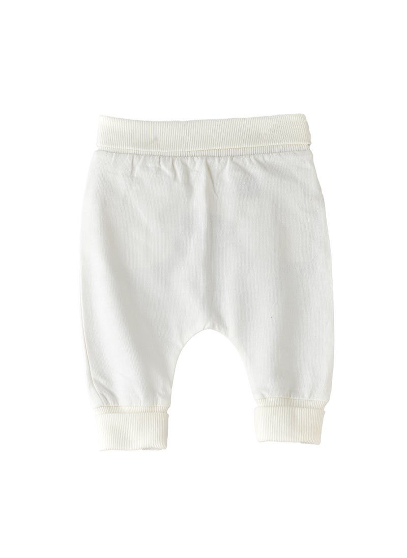Jelliene - Baby White Cotton Pants - Image 1