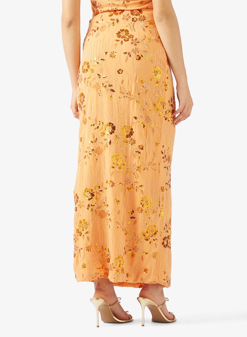 جينجر تنورة ماكسي مزينة بالخرز - Image 3