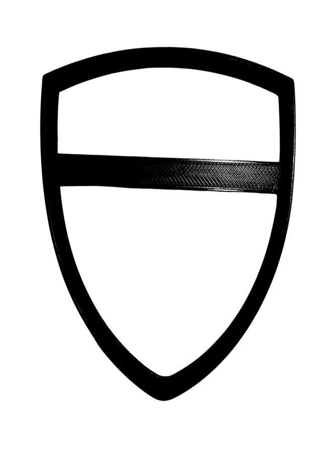 YNGLLC Shield Knight Guard Protection Medieval Times Outline Cookie Cutter, Made in USA, 1 Piece - Image 1