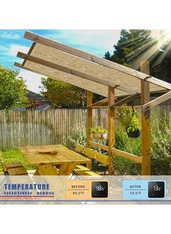 TAPIT Sun Shade Sail Canopy Rectangular Curved Canopy 95% UV Block Permeable 185GSM Sail Shade Cover for Patio Garden Pergola Backyard Outdoor Facility & Activities  - Image 4