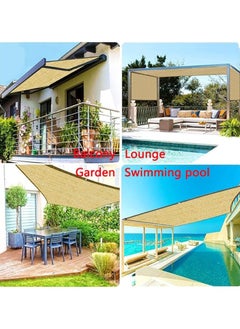TAPIT Sun Shade Sail Canopy Rectangular Curved Canopy 95% UV Block Permeable 185GSM Sail Shade Cover for Patio Garden Pergola Backyard Outdoor Facility & Activities  - Image 5