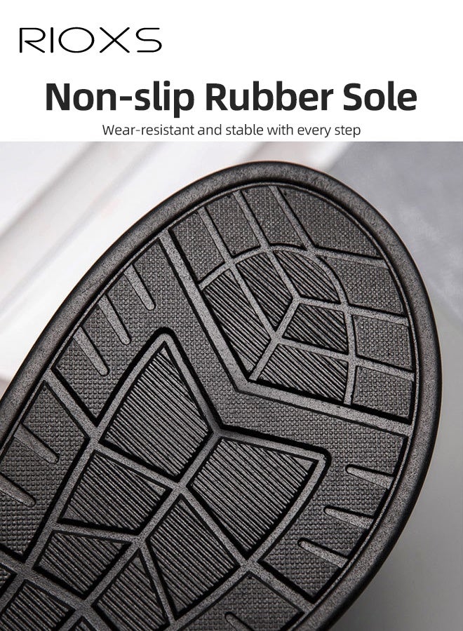 RIOXS Men's Flip Flops, Comfortable Summer Beach Thong Sandals, Slide Sandals For Men, Flip Flops With Cushion Walking Arch Support, Yoga Mat Indoor Outdoor Slippers Lightweight Non-Slip Slippers-Brown Flip Flops  - Image 5