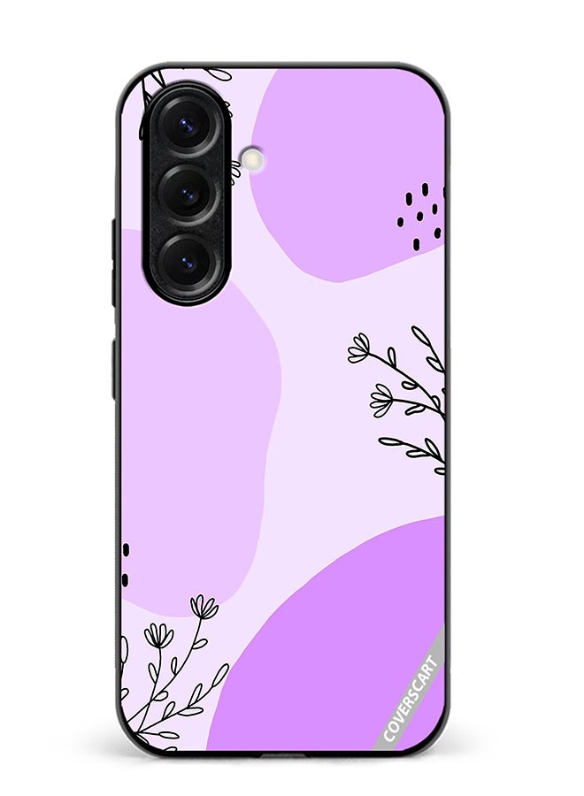 Protective Case Cover For Samsung Galaxy S25 Plus Purple Flower Design Multicolour