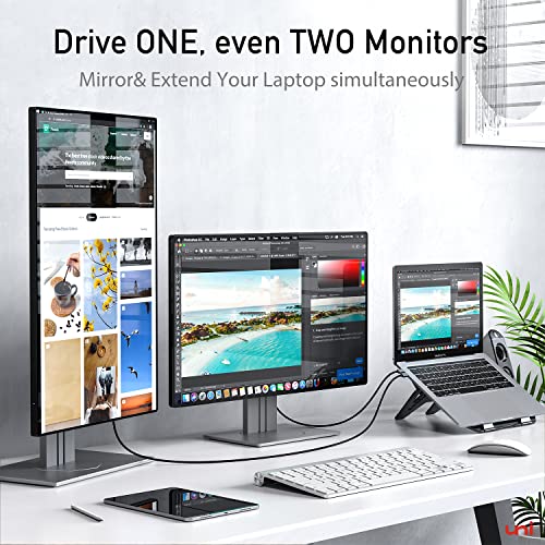 Uni كابل uni USB C إلى HDMI بطول 3 أقدام 4K@30Hz، كابل USB Type C إلى HDMI للمكتب المنزلي، [متوافق مع Thunderbolt 3/4] مع MacBook Pro/Air، iPhone 15 Pro/Max، Galaxy S8-S23، Surface Book 2، XPS، Chromebook - Image 2