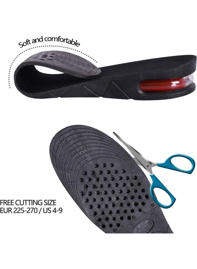 Unisex height-increasing insoles, 4-layer insole set, air-cushioned heel pads, breathable. - Image 4