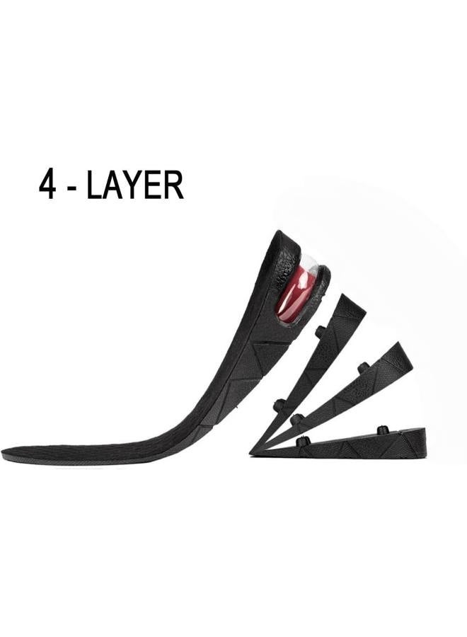 Unisex height-increasing insoles, 4-layer insole set, air-cushioned heel pads, breathable. - Image 2
