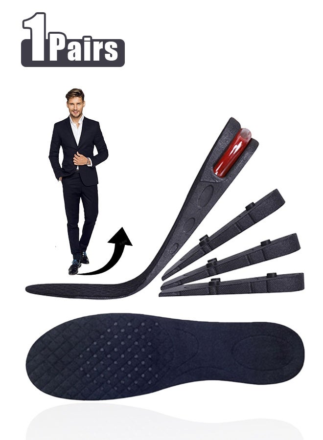 Unisex height-increasing insoles, 4-layer insole set, air-cushioned heel pads, breathable. - Image 1