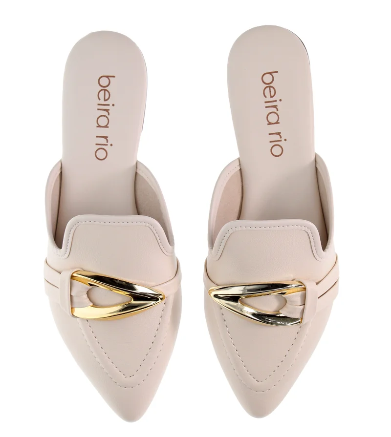 Beira Rio cream Women’s Mules – Stylish Slip-On Footwear with Comfortable Sole & Chic Design for Women | Best Price UAE