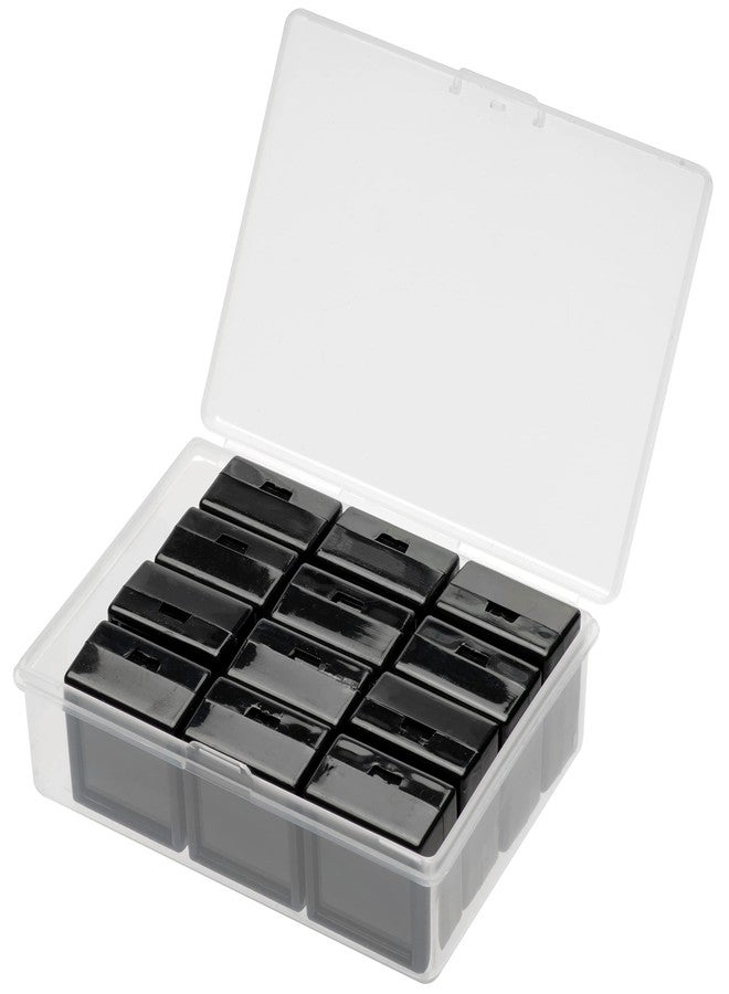 Giftop Loose Gemstone Display Box Jewelry Container with Glass Top Lids for Gems Diamond (Black, 1.1"x1.1"x0.65" -12 PCS) - Image 5