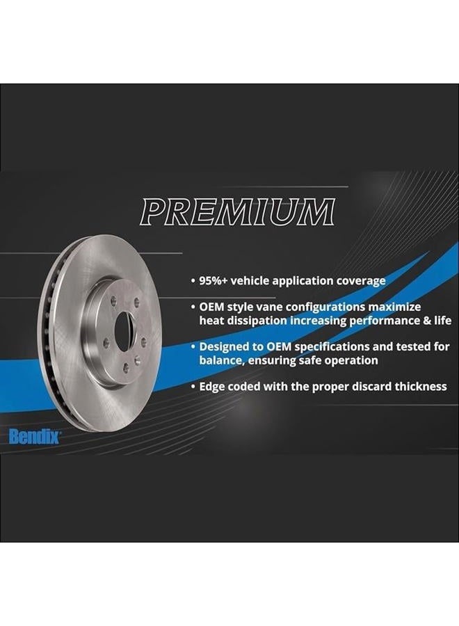 Bendix Premium PRT5325 Brake Rotor for Ford F-53 Motorhome Chassis,F-53 Chassis,F-59 Commercial Stripped Chassis,Ford E-550 Econoline Super Duty,E-550,F-53 Chassis,F-450 Duty,F-550 - Image 3