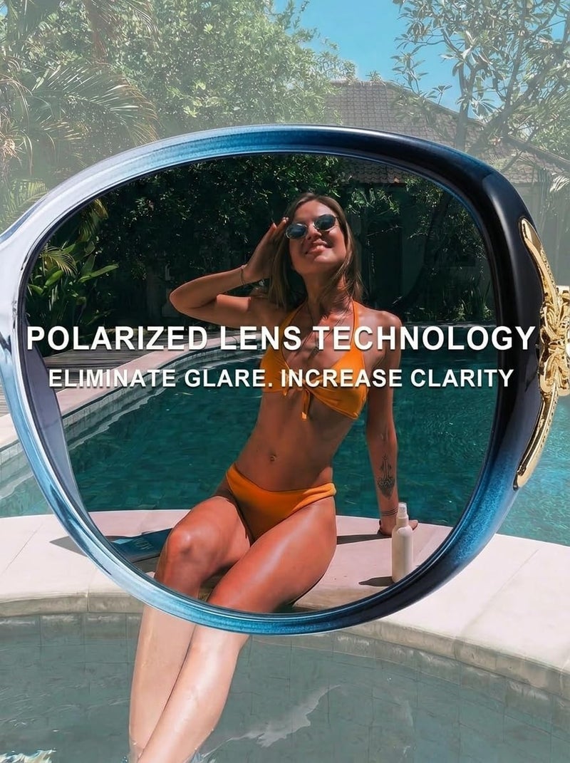 FIMILU Sunglasses for Women Trendy Polarized Sunglasses Oversized Big Sun Glasses Ladies Shades UV Protection | Fits Over Glasses ≤5.4"x1.65". Side Shields Block Sun & Wind. Weighs Only 1.1 oz—Light enough for All-day Comfortable Driving - Image 5