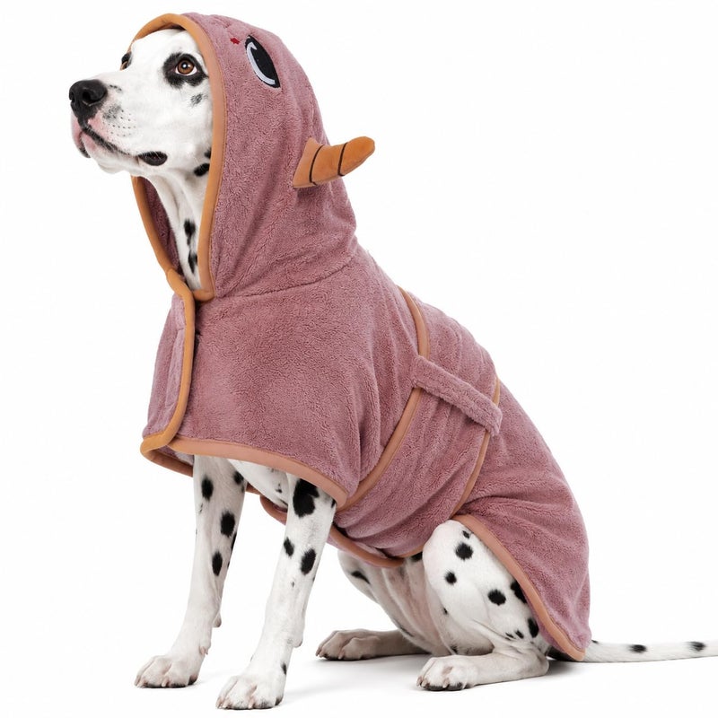 ADNIKIA Magic Sticker Belly Strap Dog Drying Coat Microfibre Material Fast Drying Super Absorbent Towel Dog Robes for After Bath Small to Large - Image 2