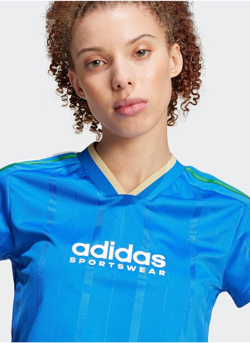 Adidas Tiro 3 Stripe Cropped Jersey - Image 3