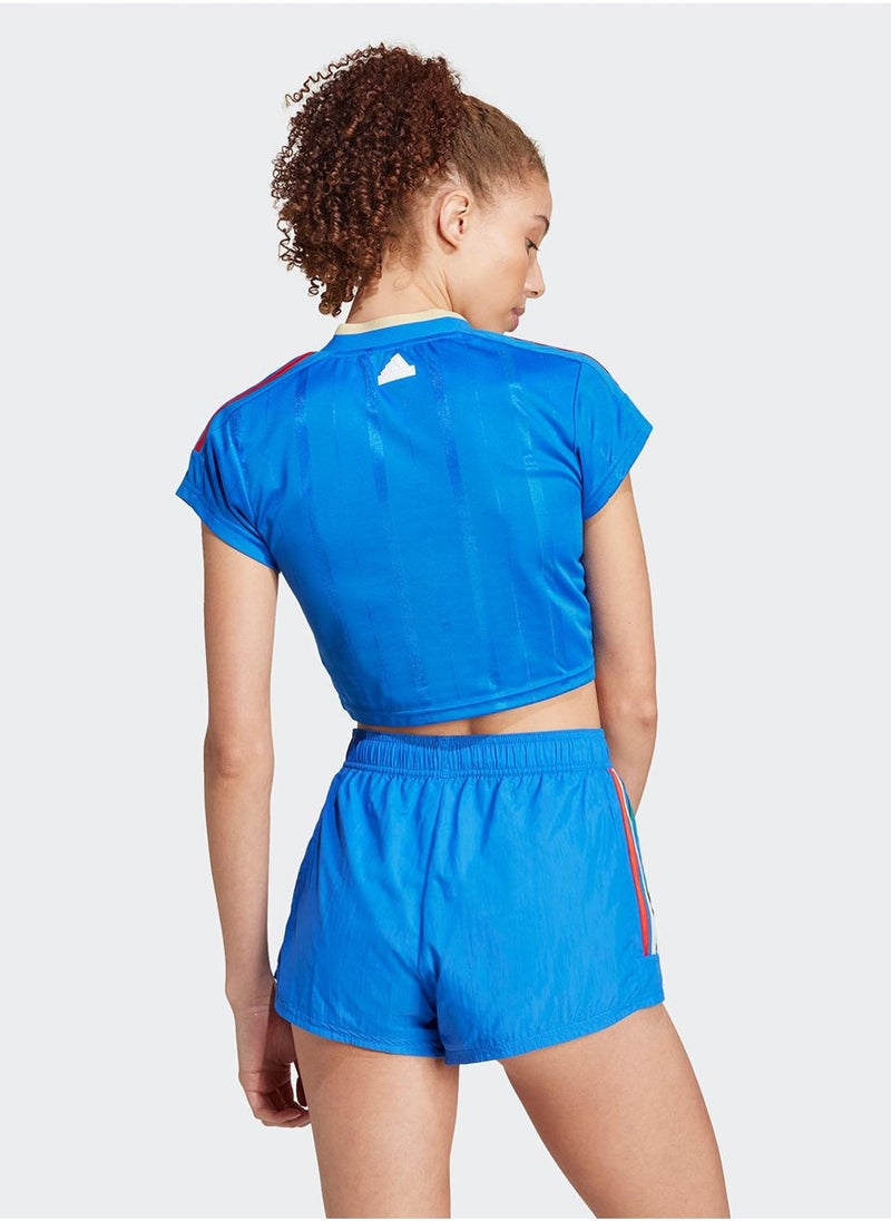 Adidas Tiro 3 Stripe Cropped Jersey - Image 2