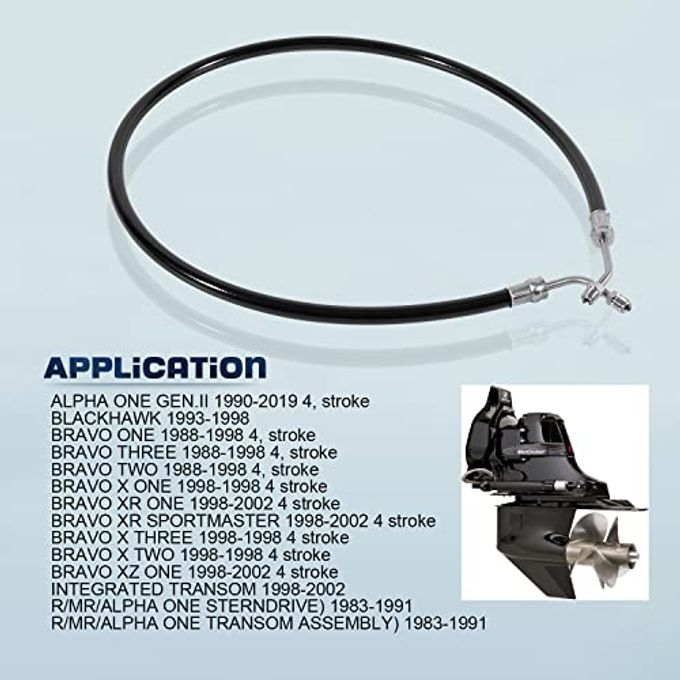 Camoo 18-2436 Power Trim Hose for Mercruiser Stern Drives Replaces for Mercury Marine 32-861128 - Image 2