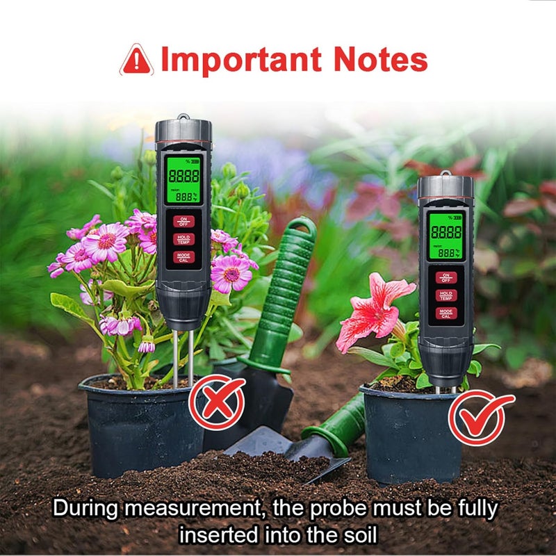 Portable Soil Moisture Temperature Meter for Greenhouse Laboratory and Field Use - Image 5