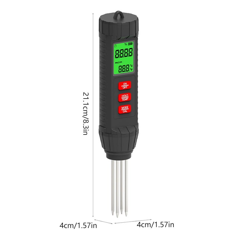 Portable Soil Moisture Temperature Meter for Greenhouse Laboratory and Field Use - Image 4