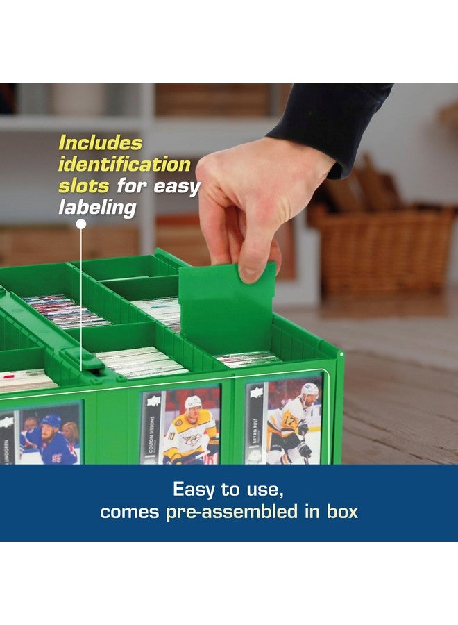 BCW Collectible Card Bin - Green | Holds 3200 Cards | Includes 4 Dividers | Storage for Pokémon, MTG & Sports Cards - Image 4