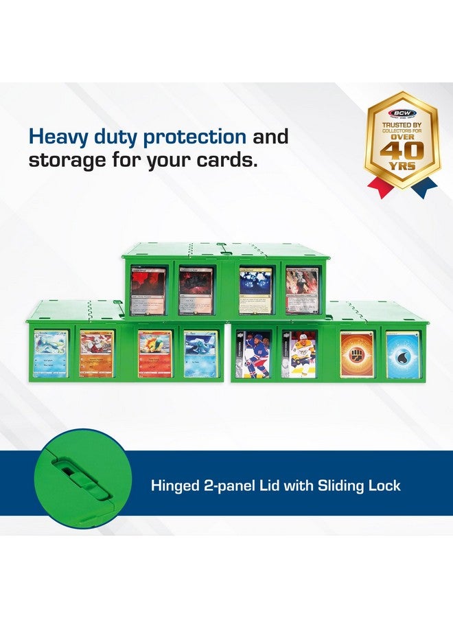 BCW Collectible Card Bin - Green | Holds 3200 Cards | Includes 4 Dividers | Storage for Pokémon, MTG & Sports Cards - Image 2