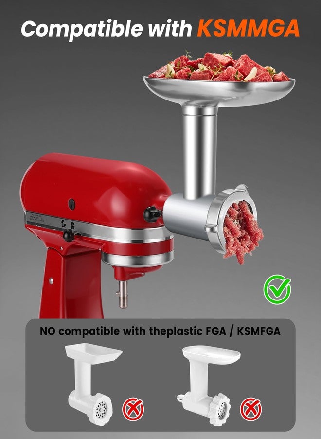 Rafbar Sausage Stuffer Kit for Kitchenaid KSMMGA Meat Grinder Attachment, Sausage Attachment for Kitchenaid, 3 Stainless Steel Stuffing Tubes Plus 1 Retainer - Image 4
