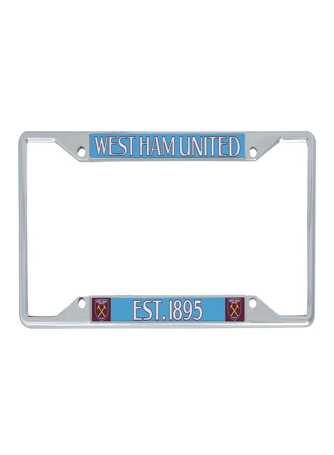 Desert Cactus West Ham United Car Accessories Hammers Football Soccer Metal License Plate Frame and Tag Holder for Front or Rear of Car (Style 1) - Image 2