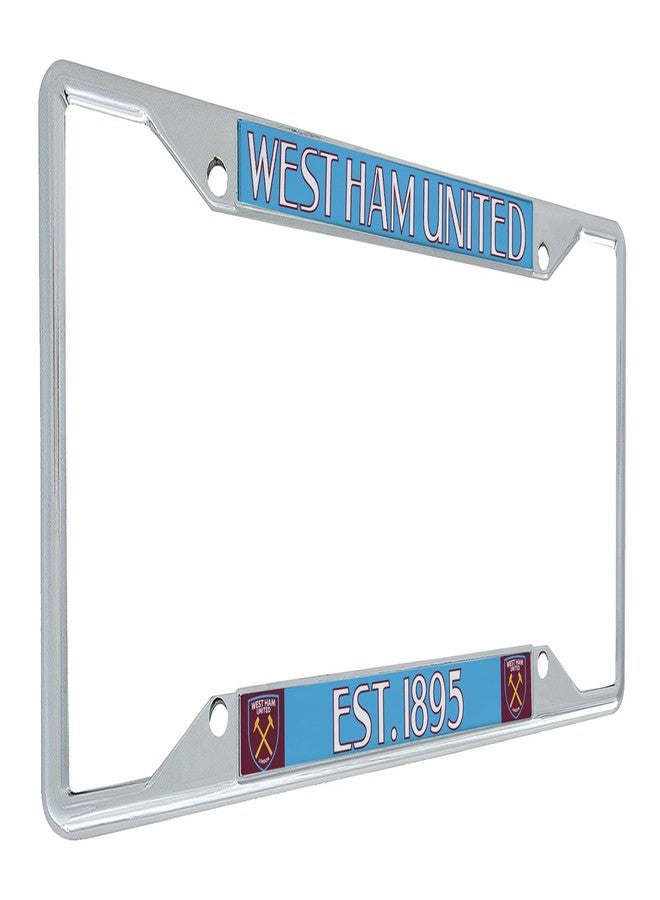 Desert Cactus West Ham United Car Accessories Hammers Football Soccer Metal License Plate Frame and Tag Holder for Front or Rear of Car (Style 1) - Image 1