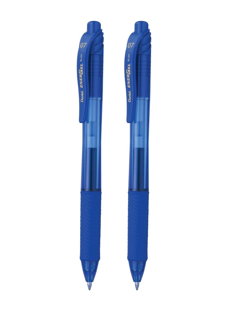 Pentel 2-Piece Energel Gel Ink Pen 0.7mm Tip Blue Ink - Image 1
