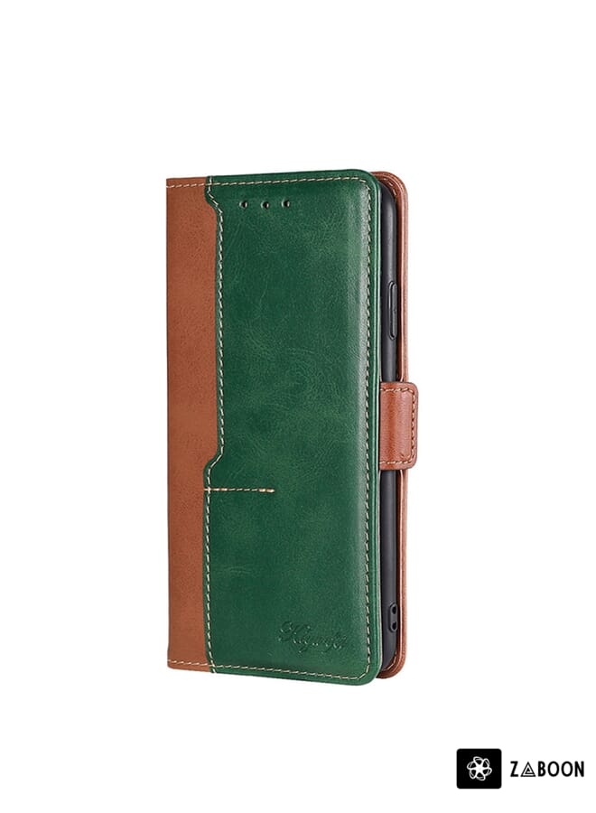 Zaboon Protective Case For Nokia C21 Contrast Color Side Buckle Leather - Image 2